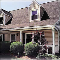 House with vinyl windows
